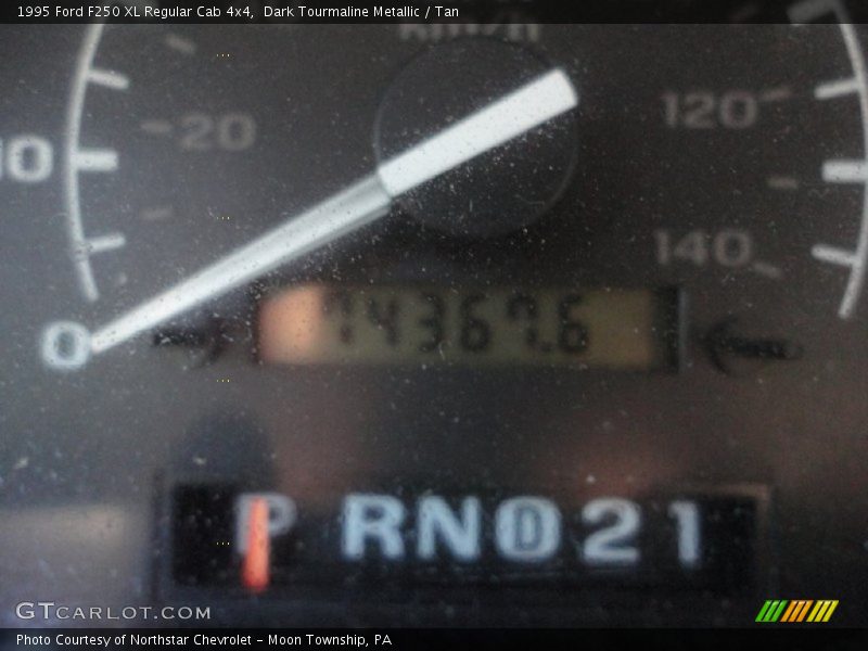 Dark Tourmaline Metallic / Tan 1995 Ford F250 XL Regular Cab 4x4