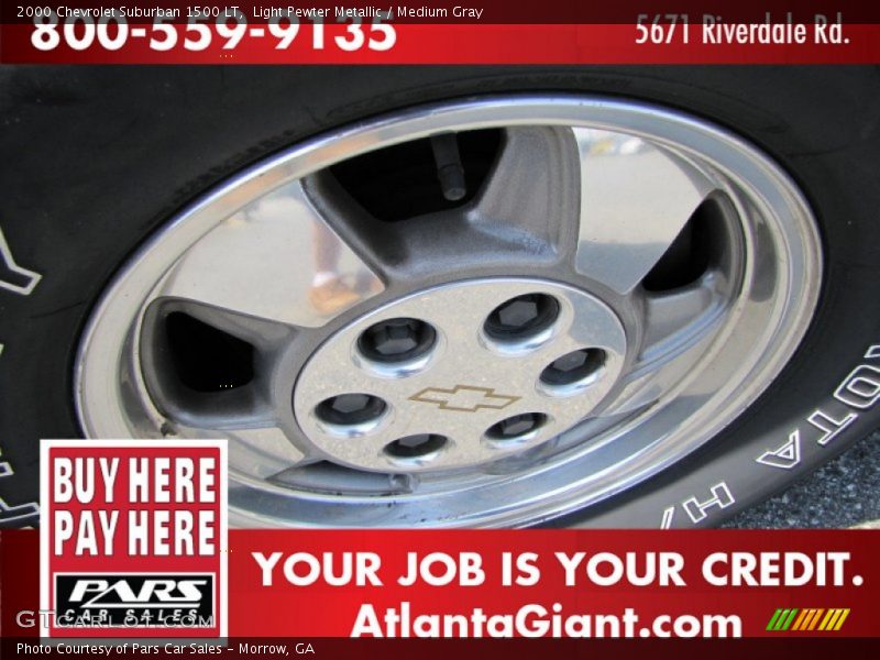 Light Pewter Metallic / Medium Gray 2000 Chevrolet Suburban 1500 LT