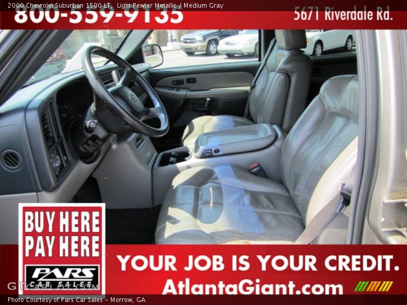 Light Pewter Metallic / Medium Gray 2000 Chevrolet Suburban 1500 LT