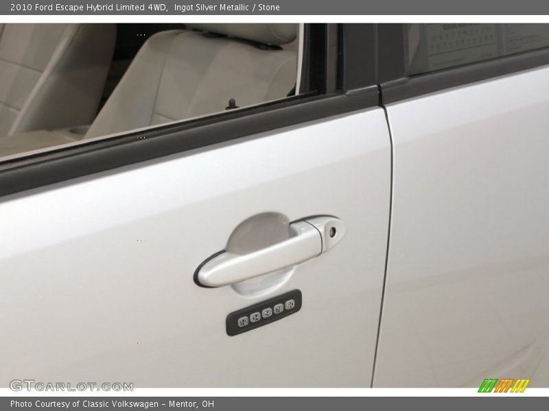 Ingot Silver Metallic / Stone 2010 Ford Escape Hybrid Limited 4WD