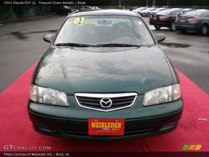 Freeport Green Metallic / Beige 2001 Mazda 626 LX