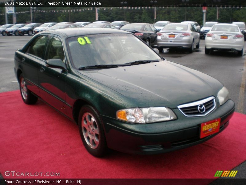 Freeport Green Metallic / Beige 2001 Mazda 626 LX