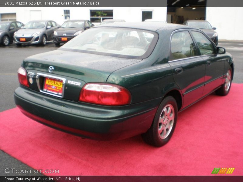 Freeport Green Metallic / Beige 2001 Mazda 626 LX