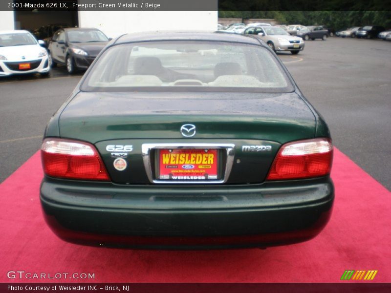Freeport Green Metallic / Beige 2001 Mazda 626 LX