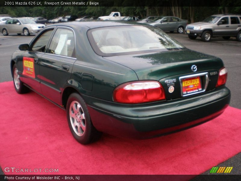 Freeport Green Metallic / Beige 2001 Mazda 626 LX