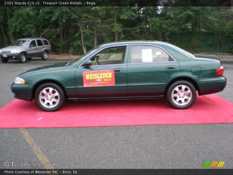 Freeport Green Metallic / Beige 2001 Mazda 626 LX