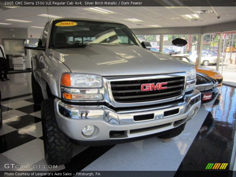 Silver Birch Metallic / Dark Pewter 2005 GMC Sierra 1500 SLE Regular Cab 4x4