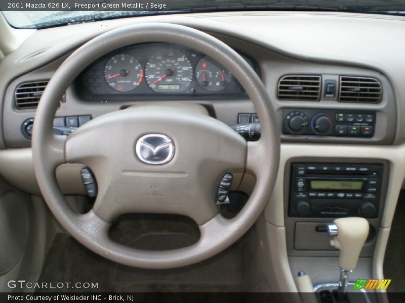 Freeport Green Metallic / Beige 2001 Mazda 626 LX