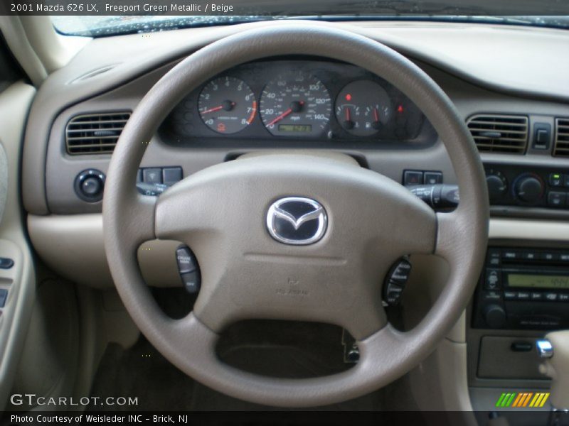 Freeport Green Metallic / Beige 2001 Mazda 626 LX