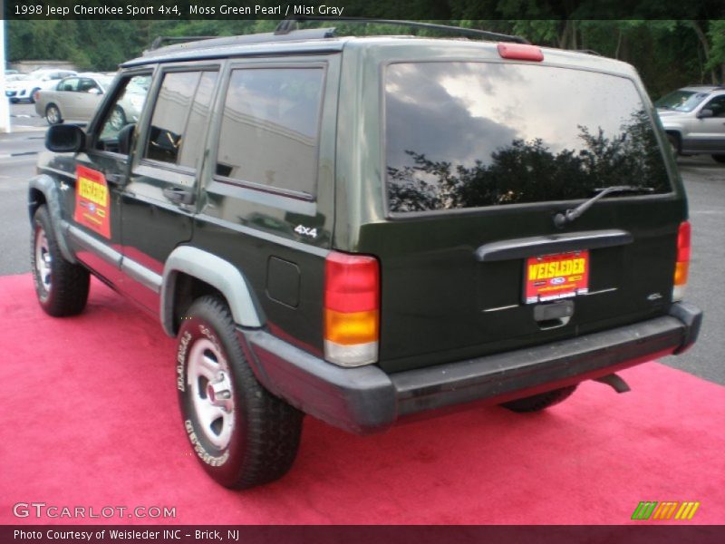 Moss Green Pearl / Mist Gray 1998 Jeep Cherokee Sport 4x4