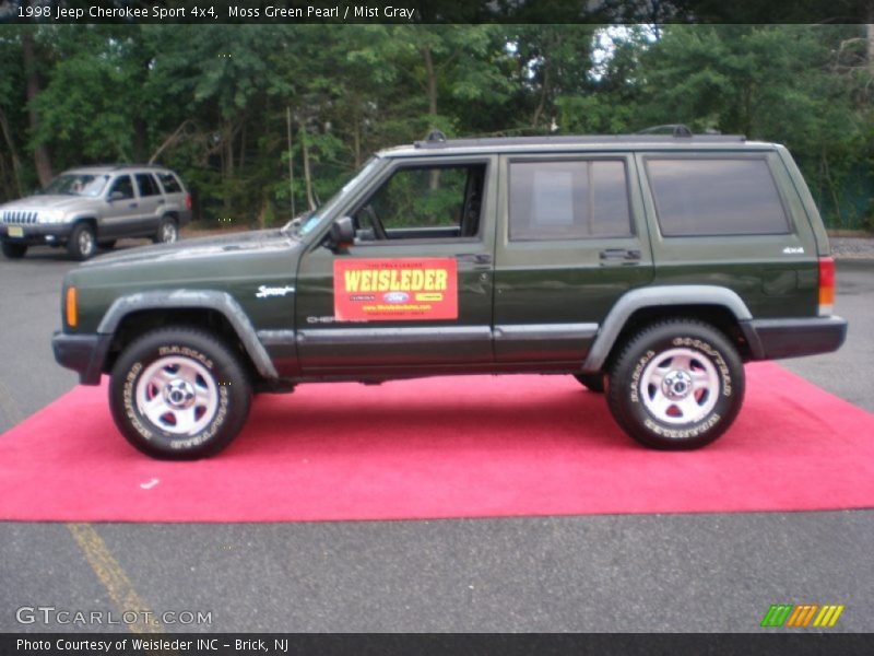 Moss Green Pearl / Mist Gray 1998 Jeep Cherokee Sport 4x4