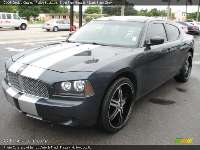 Steel Blue Metallic / Dark Slate Gray 2008 Dodge Charger Police Package