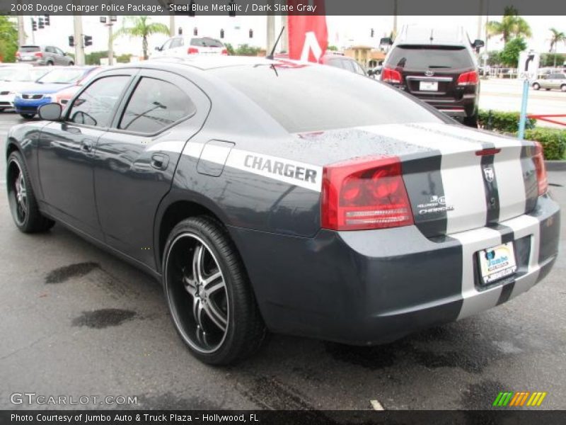 Steel Blue Metallic / Dark Slate Gray 2008 Dodge Charger Police Package