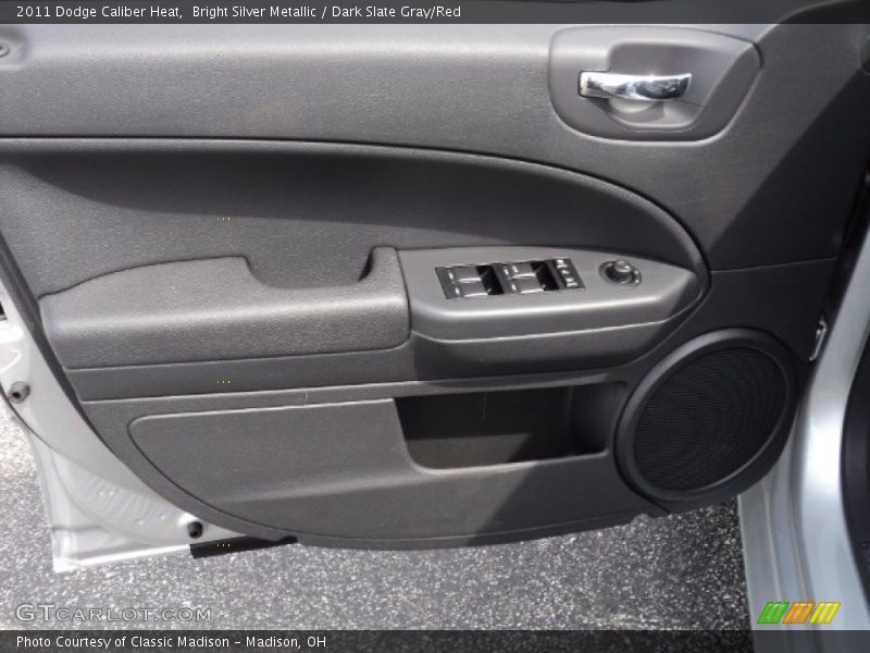 Bright Silver Metallic / Dark Slate Gray/Red 2011 Dodge Caliber Heat