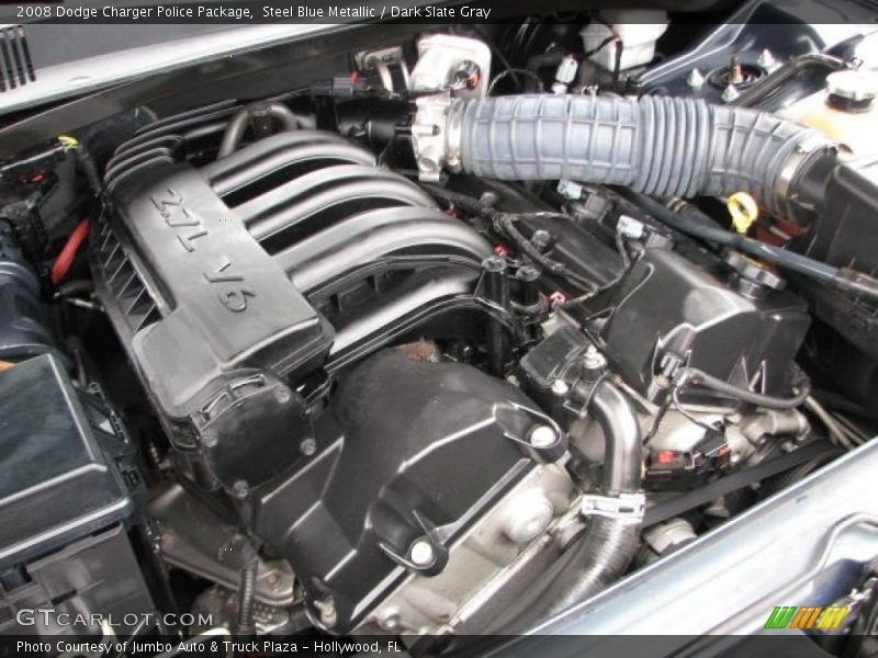 Steel Blue Metallic / Dark Slate Gray 2008 Dodge Charger Police Package