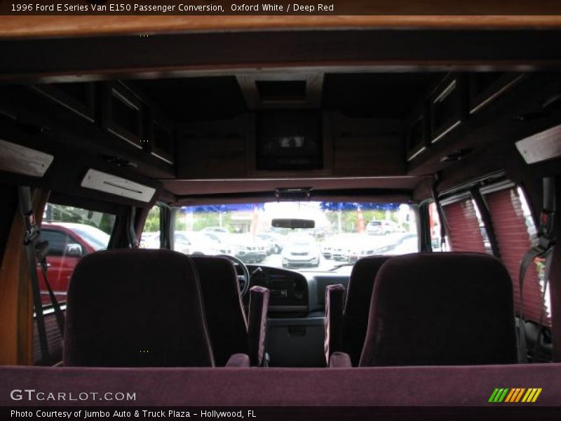 Oxford White / Deep Red 1996 Ford E Series Van E150 Passenger Conversion