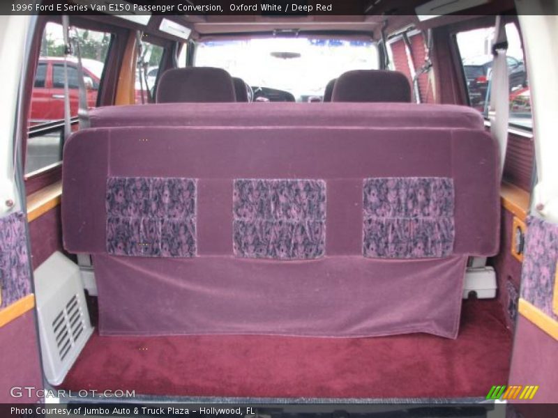 Oxford White / Deep Red 1996 Ford E Series Van E150 Passenger Conversion