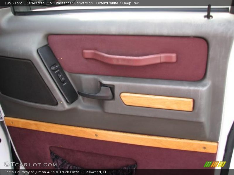 Oxford White / Deep Red 1996 Ford E Series Van E150 Passenger Conversion