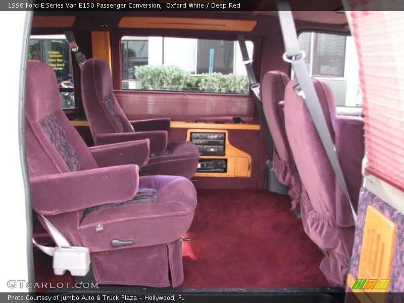 Oxford White / Deep Red 1996 Ford E Series Van E150 Passenger Conversion