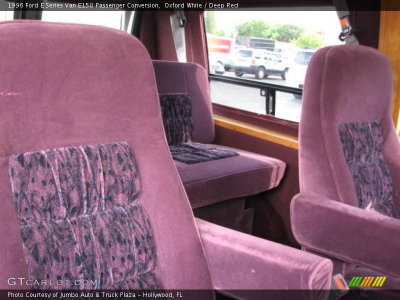 Oxford White / Deep Red 1996 Ford E Series Van E150 Passenger Conversion
