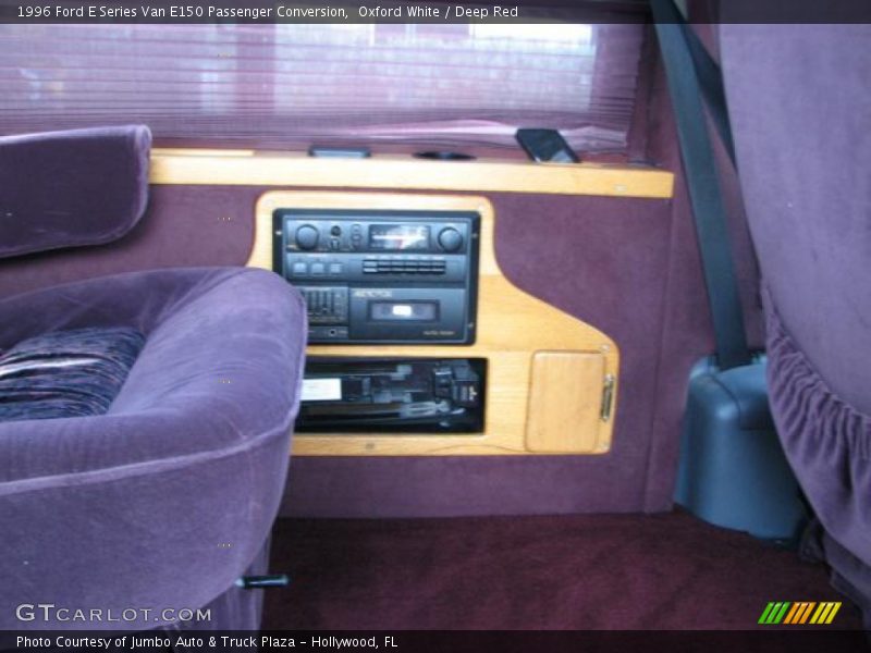 Oxford White / Deep Red 1996 Ford E Series Van E150 Passenger Conversion