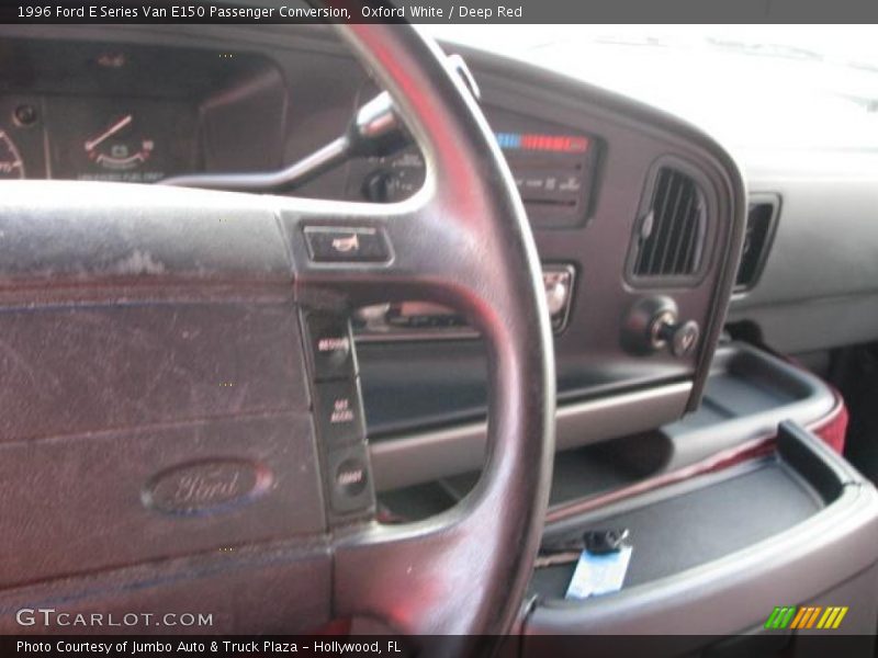 Oxford White / Deep Red 1996 Ford E Series Van E150 Passenger Conversion