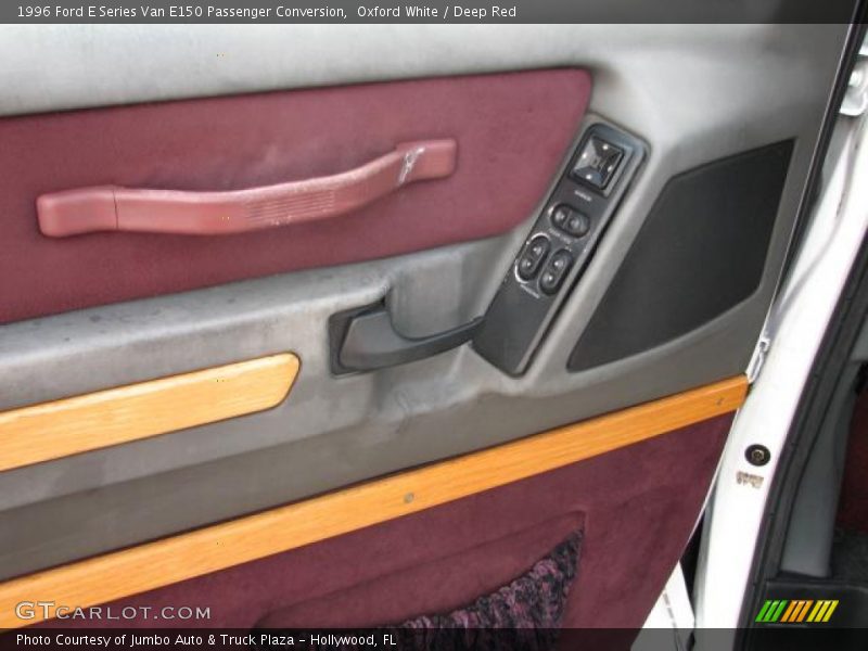 Oxford White / Deep Red 1996 Ford E Series Van E150 Passenger Conversion