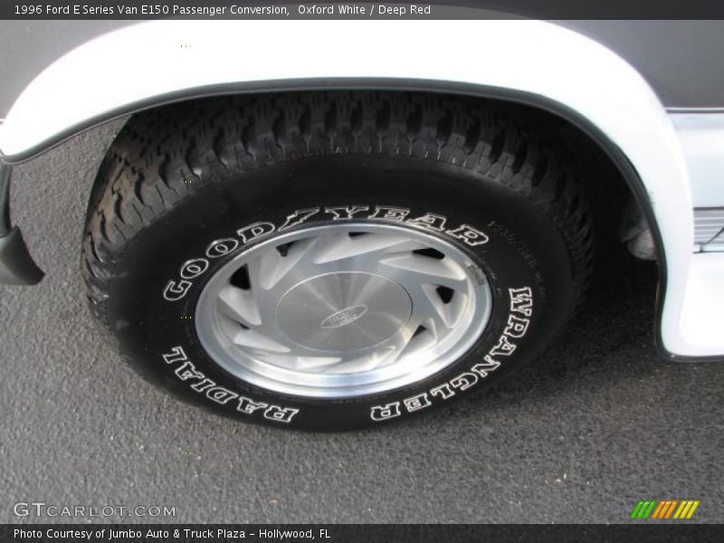 Oxford White / Deep Red 1996 Ford E Series Van E150 Passenger Conversion