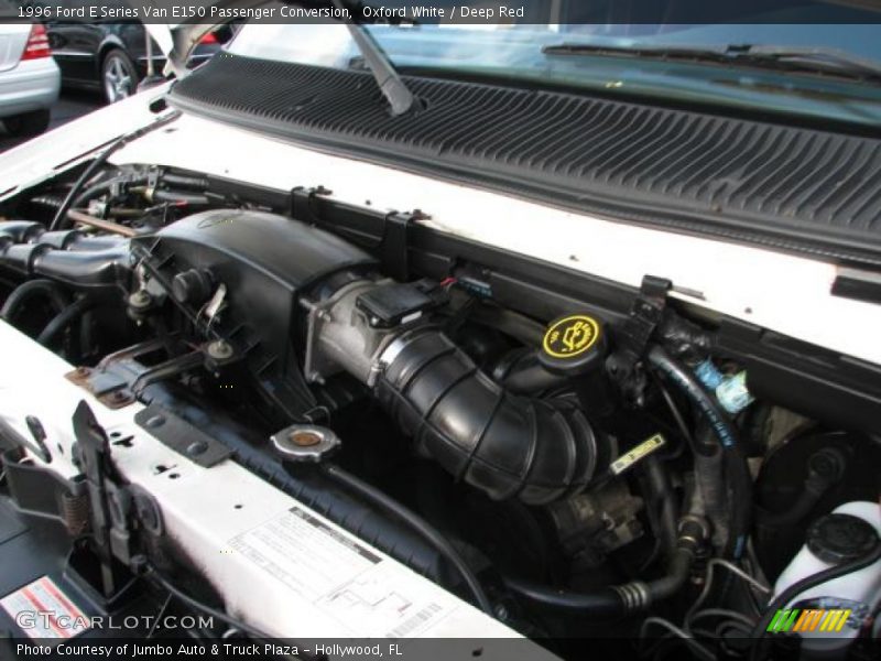Oxford White / Deep Red 1996 Ford E Series Van E150 Passenger Conversion