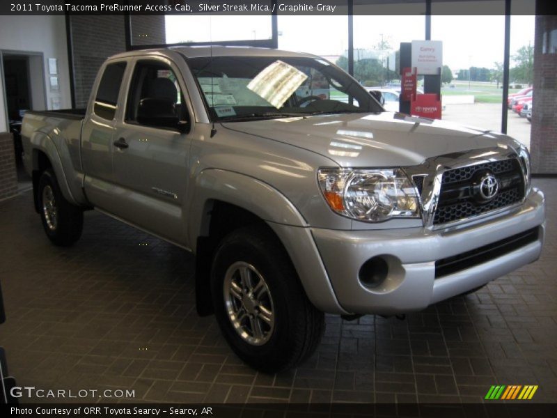 Silver Streak Mica / Graphite Gray 2011 Toyota Tacoma PreRunner Access Cab