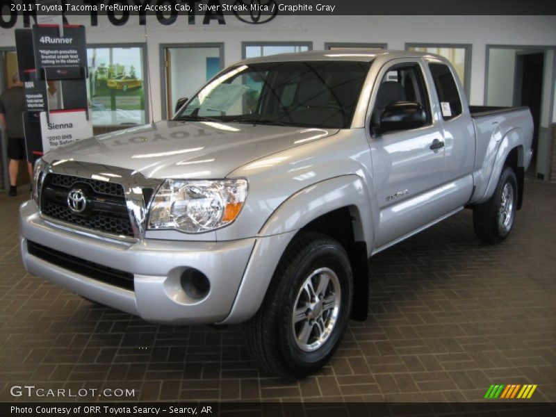 Silver Streak Mica / Graphite Gray 2011 Toyota Tacoma PreRunner Access Cab