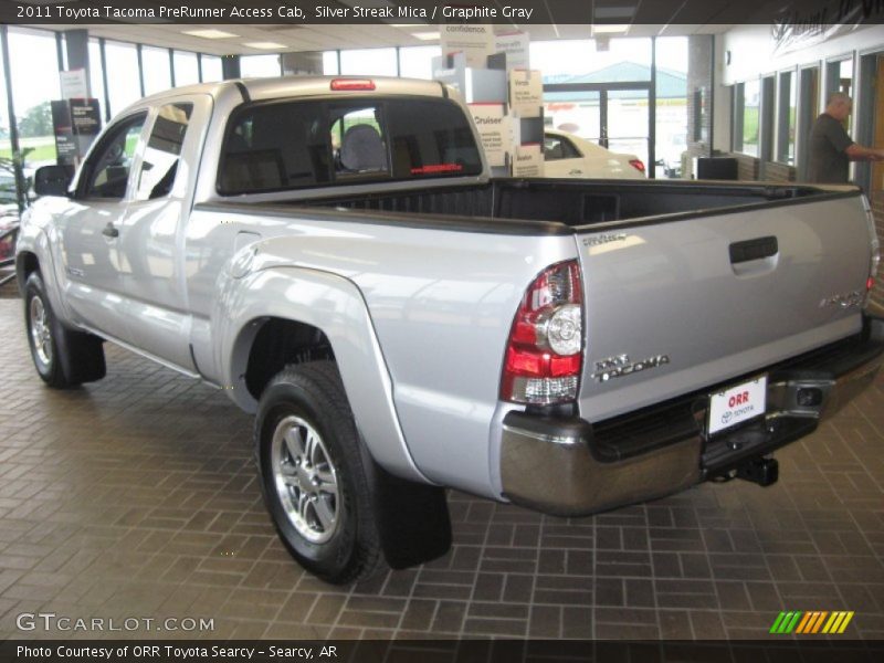Silver Streak Mica / Graphite Gray 2011 Toyota Tacoma PreRunner Access Cab