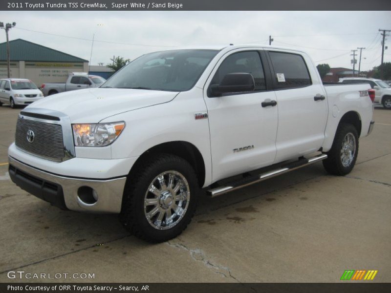 Super White / Sand Beige 2011 Toyota Tundra TSS CrewMax