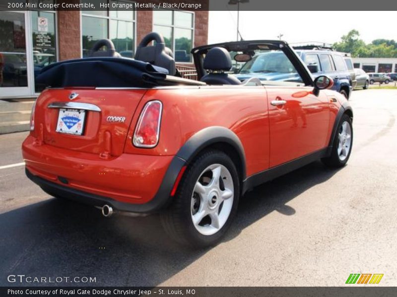 Hot Orange Metallic / Black/Orange 2006 Mini Cooper Convertible