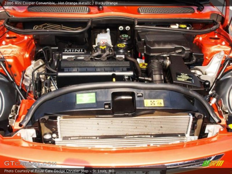 Hot Orange Metallic / Black/Orange 2006 Mini Cooper Convertible