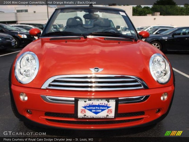 Hot Orange Metallic / Black/Orange 2006 Mini Cooper Convertible