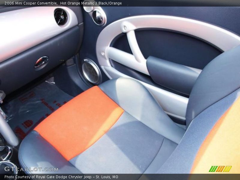Hot Orange Metallic / Black/Orange 2006 Mini Cooper Convertible