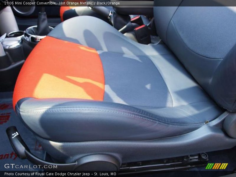 Hot Orange Metallic / Black/Orange 2006 Mini Cooper Convertible