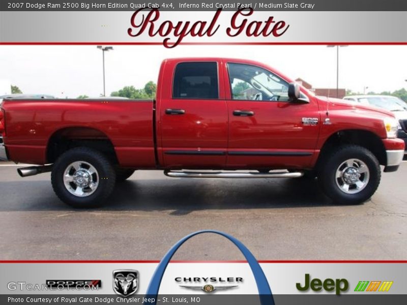 Inferno Red Crystal Pearl / Medium Slate Gray 2007 Dodge Ram 2500 Big Horn Edition Quad Cab 4x4