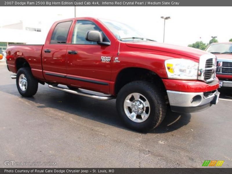 Inferno Red Crystal Pearl / Medium Slate Gray 2007 Dodge Ram 2500 Big Horn Edition Quad Cab 4x4