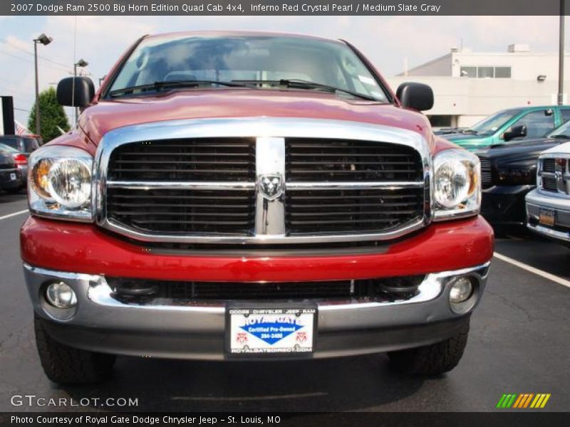 Inferno Red Crystal Pearl / Medium Slate Gray 2007 Dodge Ram 2500 Big Horn Edition Quad Cab 4x4