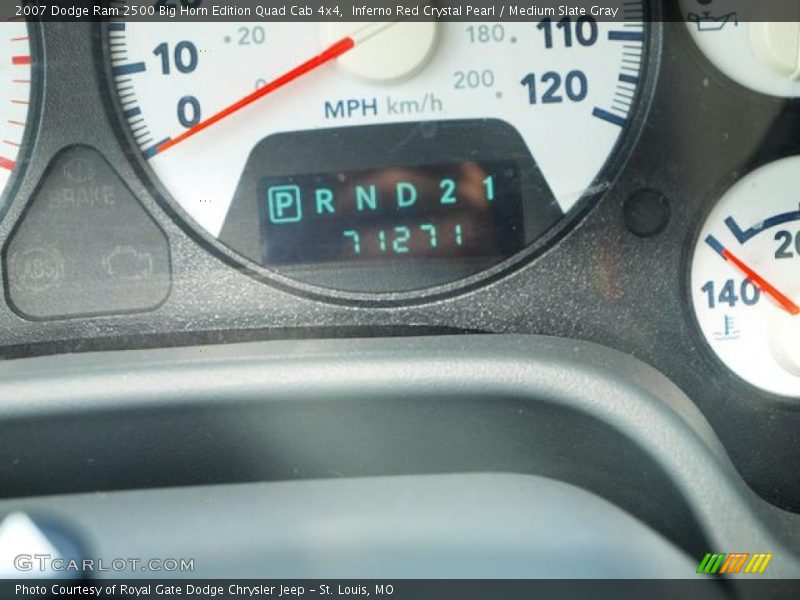 Inferno Red Crystal Pearl / Medium Slate Gray 2007 Dodge Ram 2500 Big Horn Edition Quad Cab 4x4