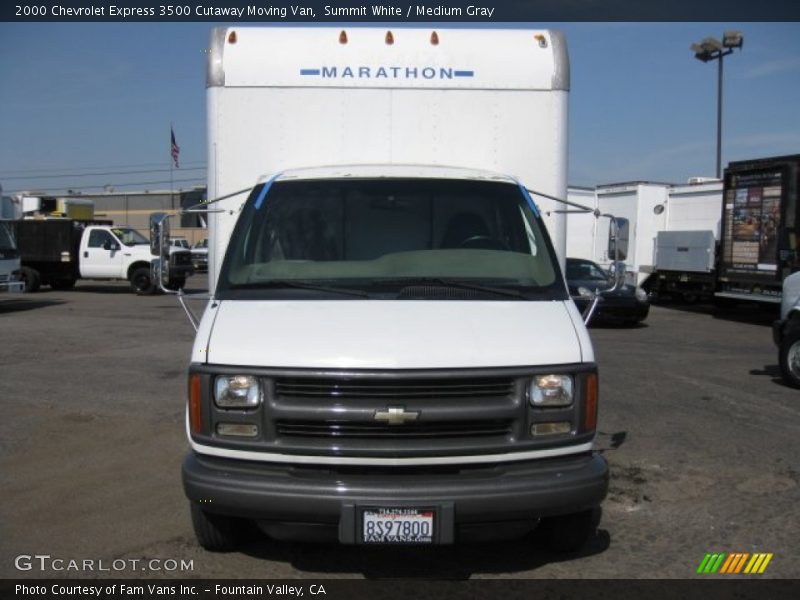 Summit White / Medium Gray 2000 Chevrolet Express 3500 Cutaway Moving Van