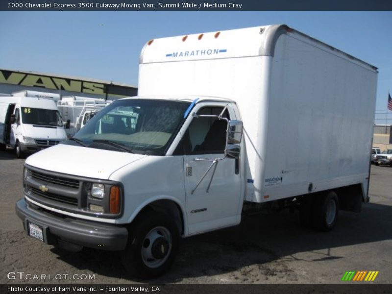 Summit White / Medium Gray 2000 Chevrolet Express 3500 Cutaway Moving Van