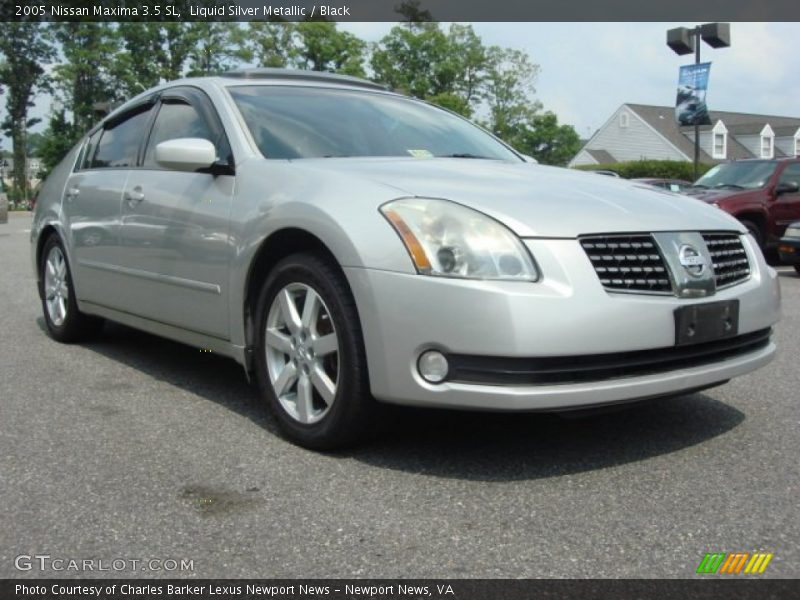 Liquid Silver Metallic / Black 2005 Nissan Maxima 3.5 SL