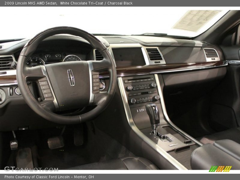 White Chocolate Tri-Coat / Charcoal Black 2009 Lincoln MKS AWD Sedan