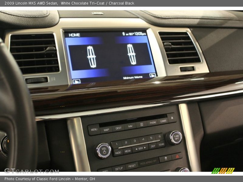 White Chocolate Tri-Coat / Charcoal Black 2009 Lincoln MKS AWD Sedan