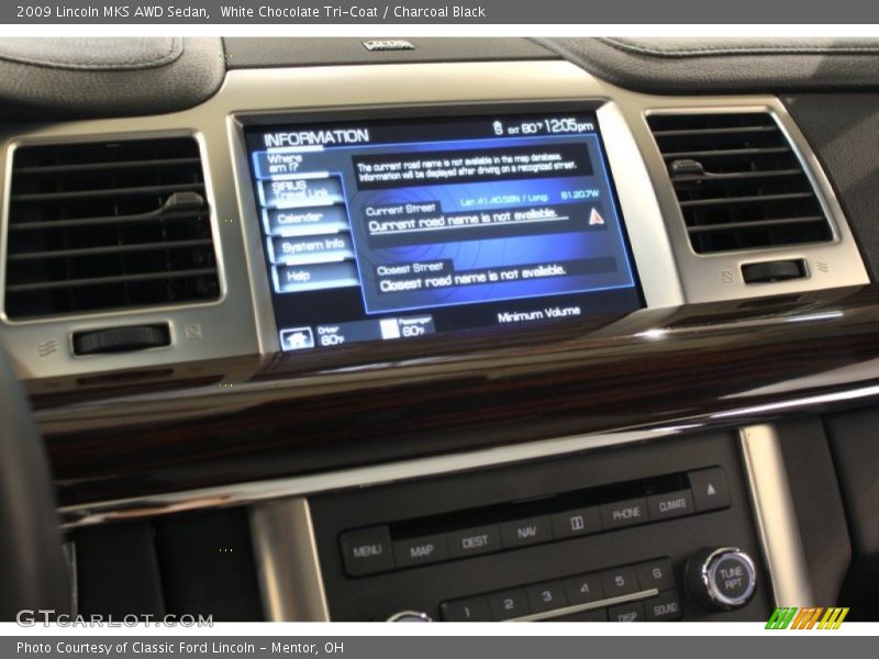 White Chocolate Tri-Coat / Charcoal Black 2009 Lincoln MKS AWD Sedan