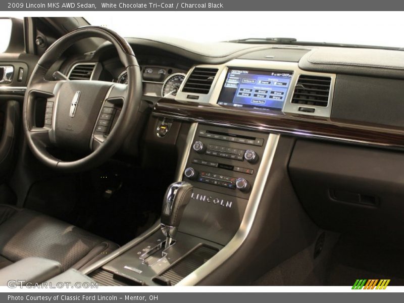 White Chocolate Tri-Coat / Charcoal Black 2009 Lincoln MKS AWD Sedan