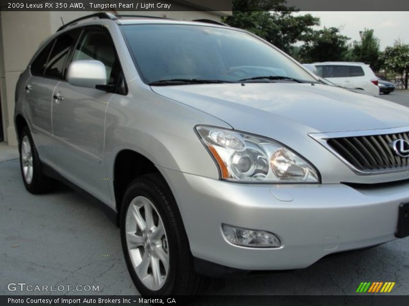 Tungsten Pearl / Light Gray 2009 Lexus RX 350 AWD